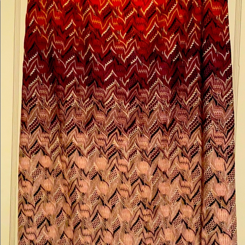Missoni Ombre Chevron Maxi Skirt in Orange, Purple, Pink - Picture 4 of 16